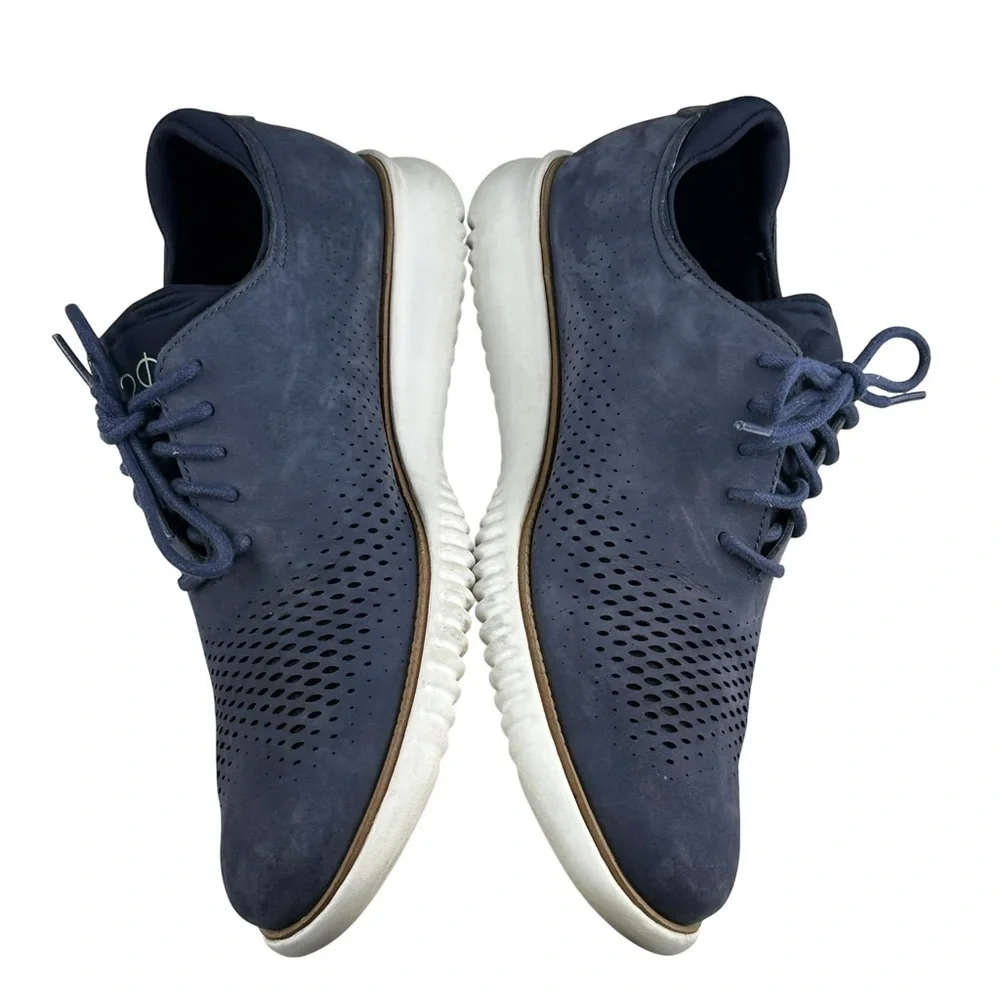 Cole Haan Men's ZeroGrand 2.0 Lined Laser Wingtip Oxford Blue C23806 Size 9 M